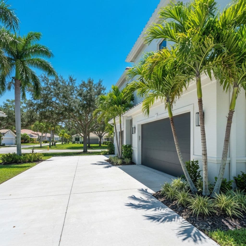 Modern residential garage door